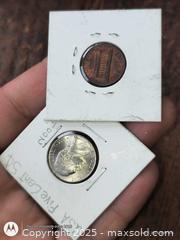 MaxSold Auction: UNC us 1 cent and Nickel  - South Frontenac (Ontario, Canada) SELLER MANAGED Downsizing Online Auction - Battersea Road