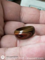 MaxSold Auction: Wooden Hand Carved Exotic ring size 7 - South Frontenac (Ontario, Canada) SELLER MANAGED Downsizing Online Auction - Battersea Road