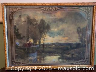 MaxSold Auction: 1930s FRAMED COUNTRY SCENE PRINT - Loyalist (Ontario, Canada) SELLER MANAGED Downsizing Online Auction - Main Street