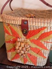 MaxSold Auction: 1950s DECORATED BEACH BASKET - Loyalist (Ontario, Canada) SELLER MANAGED Downsizing Online Auction - Main Street