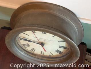 MaxSold Auction: 1970s BRASS PORTHOLE CLOCK  -TIME WORKS USA - Loyalist (Ontario, Canada) SELLER MANAGED Downsizing Online Auction - Main Street