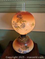 MaxSold Auction: ANTIQUE GONE WITH THE WIND LAMP CONVERTED TO ELECTRIC - Loyalist (Ontario, Canada) SELLER MANAGED Downsizing Online Auction - Main Street