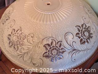 MaxSold Auction: EARLY 1930s ART DECO GLASS  CEILING LAMP SHADE - Loyalist (Ontario, Canada) SELLER MANAGED Downsizing Online Auction - Main Street