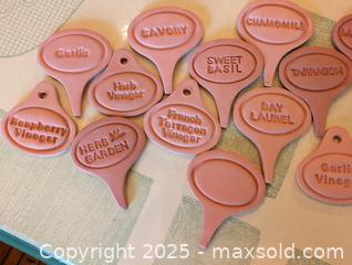 MaxSold Auction: HUGE LOT OF REDWARE HERB GARDEN MARKERS - Loyalist (Ontario, Canada) SELLER MANAGED Downsizing Online Auction - Main Street