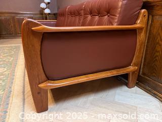 MaxSold Auction: Teak and Leather Couch - Toronto (Ontario, Canada) Downsizing Online Auction - Eden Valley Drive
