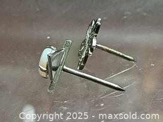 MaxSold Auction: 2 18K White Gold Pins Marked  - Toronto (Ontario, Canada) PARTNER MANAGED Reseller Online Auction - Queen Street West