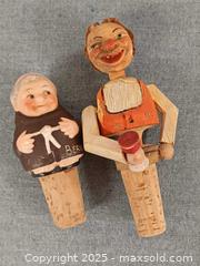 MaxSold Auction: 2 Vintage German Hand Carved Mechanical Wooden Bottle Stoppers - Toronto (Ontario, Canada) PARTNER MANAGED Reseller Online Auction - Queen Street West