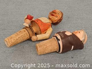 MaxSold Auction: 2 Vintage German Hand Carved Mechanical Wooden Bottle Stoppers - Toronto (Ontario, Canada) PARTNER MANAGED Reseller Online Auction - Queen Street West