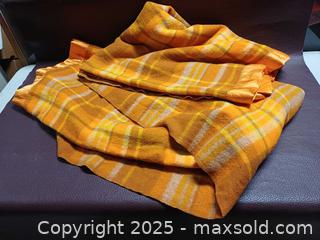 MaxSold Auction: Lacania Australia New Wool Yellow with Satin Edge Blanket 73&#34;X83&#34; - Toronto (Ontario, Canada) PARTNER MANAGED Reseller Online Auction - Queen Street West