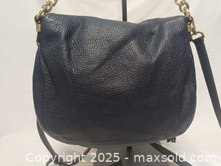 MaxSold Auction: Michael Kors Bedford Medium Navy Blue Leather Tassel Crossbody Bag  - Toronto (Ontario, Canada) PARTNER MANAGED Reseller Online Auction - Queen Street West