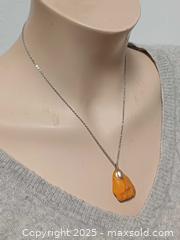 MaxSold Auction: Nature Butterscotch Amber With 925 Silver Pendant Necklace Marked  - Toronto (Ontario, Canada) PARTNER MANAGED Reseller Online Auction - Queen Street West