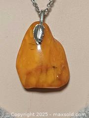 MaxSold Auction: Nature Butterscotch Amber With 925 Silver Pendant Necklace Marked  - Toronto (Ontario, Canada) PARTNER MANAGED Reseller Online Auction - Queen Street West