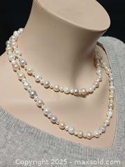 MaxSold Auction: Nature Fresh Water Pearl Beads Long Necklace 35&#34; - Toronto (Ontario, Canada) PARTNER MANAGED Reseller Online Auction - Queen Street West
