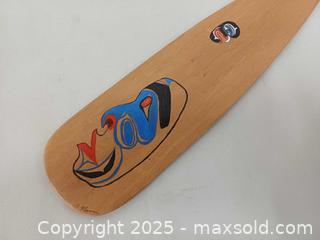 MaxSold Auction: Northwest Coast First Nation Carved Wooden Paddle by Artist Signed - Toronto (Ontario, Canada) PARTNER MANAGED Reseller Online Auction - Queen Street West