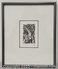 MaxSold Auction: Original Linocut Print Sweet Peas by Artist Gerrard Brender - Toronto (Ontario, Canada) PARTNER MANAGED Reseller Online Auction - Queen Street West