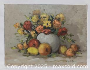 MaxSold Auction: Original Oil Painting on Canvas Still Life Signed by Artist Unframe - Toronto (Ontario, Canada) PARTNER MANAGED Reseller Online Auction - Queen Street West