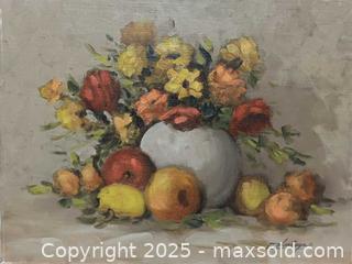 MaxSold Auction: Original Oil Painting on Canvas Still Life Signed by Artist Unframe - Toronto (Ontario, Canada) PARTNER MANAGED Reseller Online Auction - Queen Street West