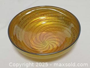 MaxSold Auction: Robert Held Yellow Iridescent 7" Bowl - Toronto (Ontario, Canada) PARTNER MANAGED Reseller Online Auction - Queen Street West