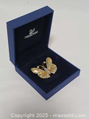 MaxSold Auction: Swarovski Crystal Rhinestone Butterfly Brooch with Box - Toronto (Ontario, Canada) PARTNER MANAGED Reseller Online Auction - Queen Street West
