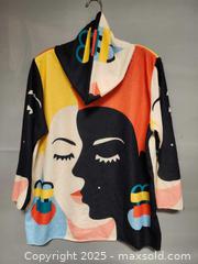 MaxSold Auction: Via Vitale Italy Picasso Style Abtrast Face Print Sweater L - Toronto (Ontario, Canada) PARTNER MANAGED Reseller Online Auction - Queen Street West