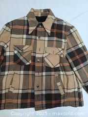 MaxSold Auction: Vintage 70&#39;s Sears Outerwear Wool Blend Lined Plaid Flannel Shirt Jacket Size 44 - Toronto (Ontario, Canada) PARTNER MANAGED Reseller Online Auction - Queen Street West
