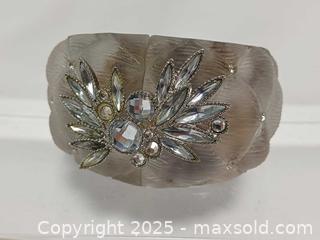 MaxSold Auction: Vintage Alexis Bittar Wide Quilted Lucite Rhinestone Bracelet  - Toronto (Ontario, Canada) PARTNER MANAGED Reseller Online Auction - Queen Street West