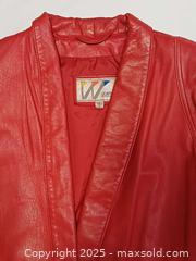 MaxSold Auction: Vintage Wilson Leather Red Leather Women's Pads Mid Length Jacket Size M - Toronto (Ontario, Canada) PARTNER MANAGED Reseller Online Auction - Queen Street West