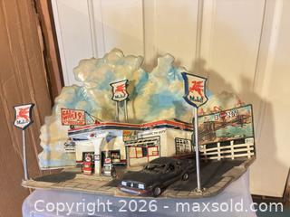 MaxSold Auction: 3D Wall Plaque Diorama — Mobil Pegasus Gas Station - Ashland (Massachusetts, USA) PARTNER MANAGED Downsizing Online Auction - Old Connecticut Path