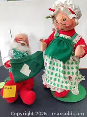 MaxSold Auction: Annalee Pair: Santa & Mrs. Claus Dolls, 15–20 in - Ashland (Massachusetts, USA) PARTNER MANAGED Downsizing Online Auction - Old Connecticut Path