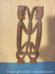 MaxSold Auction: Asmat-style Carved Panel with Tassels, Small Figure & Book - Ashland (Massachusetts, USA) PARTNER MANAGED Downsizing Online Auction - Old Connecticut Path