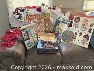 MaxSold Auction: Assorted Christmas / Holiday Decoration Lot — Lights, Wrap, Bows, window decor - Ashland (Massachusetts, USA) PARTNER MANAGED Downsizing Online Auction - Old Connecticut Path