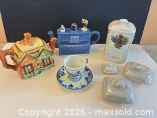 MaxSold Auction: Assorted Vintage Porcelain & Ceramic Tea Serveware Lot, 9 pcs - Ashland (Massachusetts, USA) PARTNER MANAGED Downsizing Online Auction - Old Connecticut Path