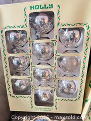 MaxSold Auction: Christmas decorations lot: 3 angel figurines + 22 glass ornaments - Ashland (Massachusetts, USA) PARTNER MANAGED Downsizing Online Auction - Old Connecticut Path