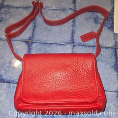 MaxSold Auction: Coach Vintage Sonoma Small Flap Red Leather Shoulder Bag - Ashland (Massachusetts, USA) PARTNER MANAGED Downsizing Online Auction - Old Connecticut Path