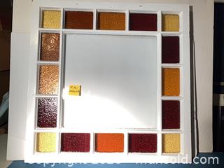 MaxSold Auction: Decorative Stained-Glass Framed Window, White Painted Wood - Ashland (Massachusetts, USA) PARTNER MANAGED Downsizing Online Auction - Old Connecticut Path