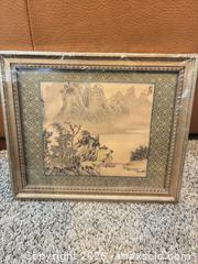 MaxSold Auction: Framed Asian Silk Landscape Artwork, 13x11, Ornate Gold Frame - Ashland (Massachusetts, USA) PARTNER MANAGED Downsizing Online Auction - Old Connecticut Path