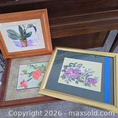 MaxSold Auction: Framed Botanical Prints with Possible Original Watercolor - Ashland (Massachusetts, USA) PARTNER MANAGED Downsizing Online Auction - Old Connecticut Path