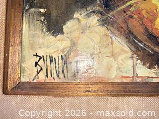 MaxSold Auction: Framed Signed BUNUEL Oil Painting, Still Life, 19 x 16 in - Ashland (Massachusetts, USA) PARTNER MANAGED Downsizing Online Auction - Old Connecticut Path