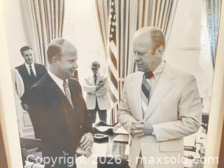 MaxSold Auction: Gerald Ford Signed/Inscribed 16" x 20" Black & White Photographic Print and Mat - Ashland (Massachusetts, USA) PARTNER MANAGED Downsizing Online Auction - Old Connecticut Path