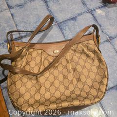 MaxSold Auction: Gucci Brown/Tan Shoulder Bag with Zipper Closure - Ashland (Massachusetts, USA) PARTNER MANAGED Downsizing Online Auction - Old Connecticut Path