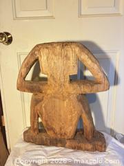 MaxSold Auction: Hand-Carved Wooden Folk Art Figure/Statue, 22 x 16 in - Ashland (Massachusetts, USA) PARTNER MANAGED Downsizing Online Auction - Old Connecticut Path