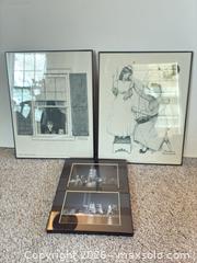 MaxSold Auction: Lot of 3 Framed Prints — Norman Rockwell & Skyline - Ashland (Massachusetts, USA) PARTNER MANAGED Downsizing Online Auction - Old Connecticut Path