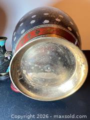 MaxSold Auction: Lot of 6+ Chinese Cloisonné Vases with Wooden Stands - Ashland (Massachusetts, USA) PARTNER MANAGED Downsizing Online Auction - Old Connecticut Path