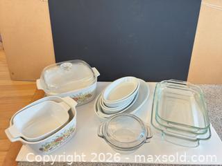 MaxSold Auction: Mixed Anchor and Pyrex Ovenware & Corelle/Corningware Lot, Luzifer Bavaria Germany cookware(Glass & Ceramic) - Ashland (Massachusetts, USA) PARTNER MANAGED Downsizing Online Auction - Old Connecticut Path