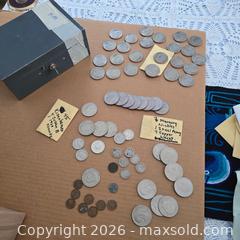 MaxSold Auction: Mixed US Coin Lot with Metal Lockbox and Envelopes - Mostly Eisenhower Dollars - Ashland (Massachusetts, USA) PARTNER MANAGED Downsizing Online Auction - Old Connecticut Path