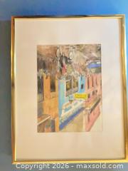 MaxSold Auction: Pair Framed Matted Urban Street Scene, 8½ x 11 in - Ashland (Massachusetts, USA) PARTNER MANAGED Downsizing Online Auction - Old Connecticut Path