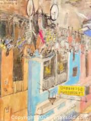 MaxSold Auction: Pair Framed Matted Urban Street Scene, 8½ x 11 in - Ashland (Massachusetts, USA) PARTNER MANAGED Downsizing Online Auction - Old Connecticut Path