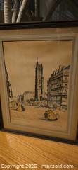 MaxSold Auction: Pair of Framed Hand-Colored Paris Prints by Marcel Bloch - Ashland (Massachusetts, USA) PARTNER MANAGED Downsizing Online Auction - Old Connecticut Path