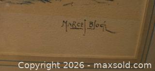 MaxSold Auction: Pair of Framed Hand-Colored Paris Prints by Marcel Bloch - Ashland (Massachusetts, USA) PARTNER MANAGED Downsizing Online Auction - Old Connecticut Path