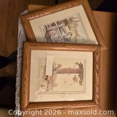 MaxSold Auction: Pair of Framed Winnie the Pooh Prints in Oak-Look Frames - Ashland (Massachusetts, USA) PARTNER MANAGED Downsizing Online Auction - Old Connecticut Path
